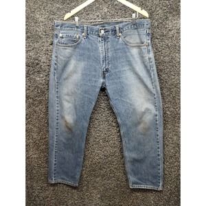Levis 505 Jeans Men 40X30 Blue Straight‎ Regular Fit Denim Pants Workwear Casual